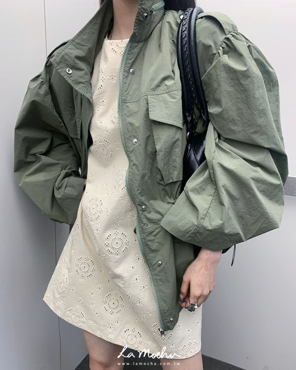 縮腰防風軍裝外套